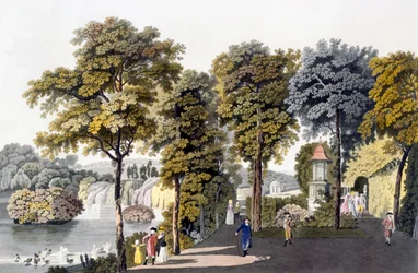 Ansicht des Parks in Neu-Waldeg, Dornbach, Wien, 1792